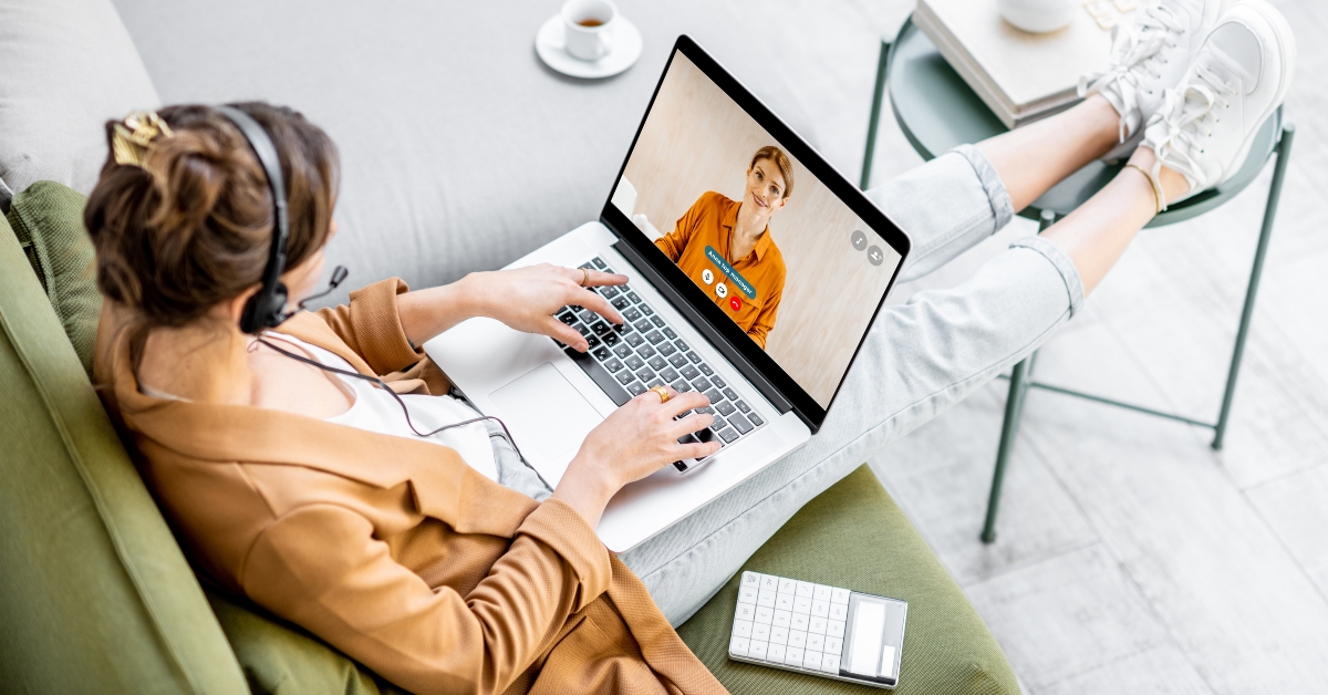 video call with coworker