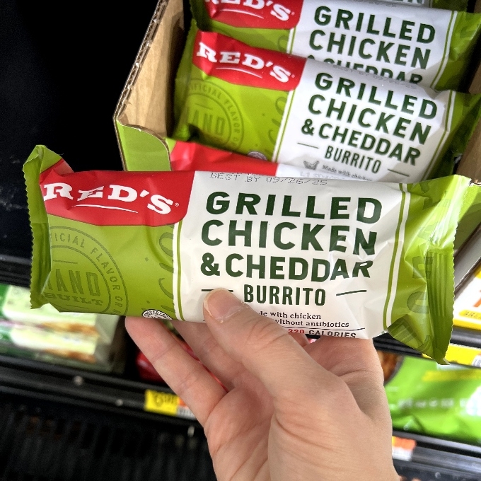 grilled chicken and cheddar burrito