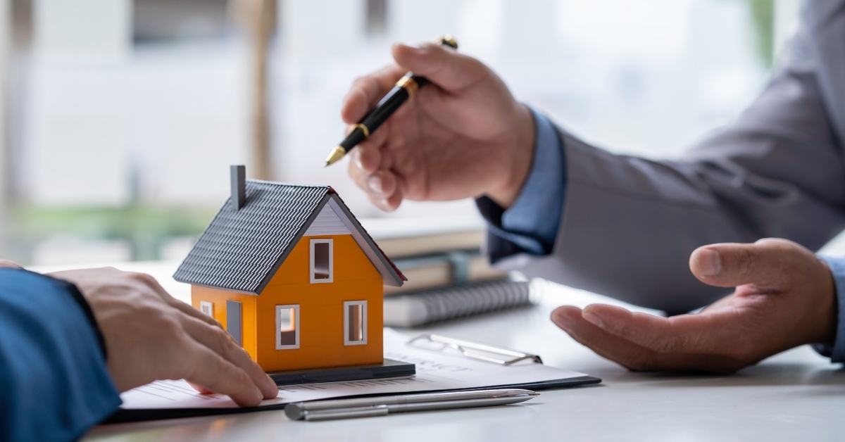 real estate agent discussing