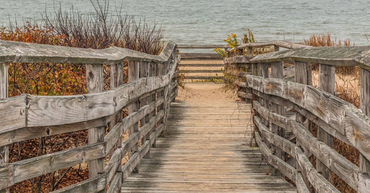 pathway for access to beach