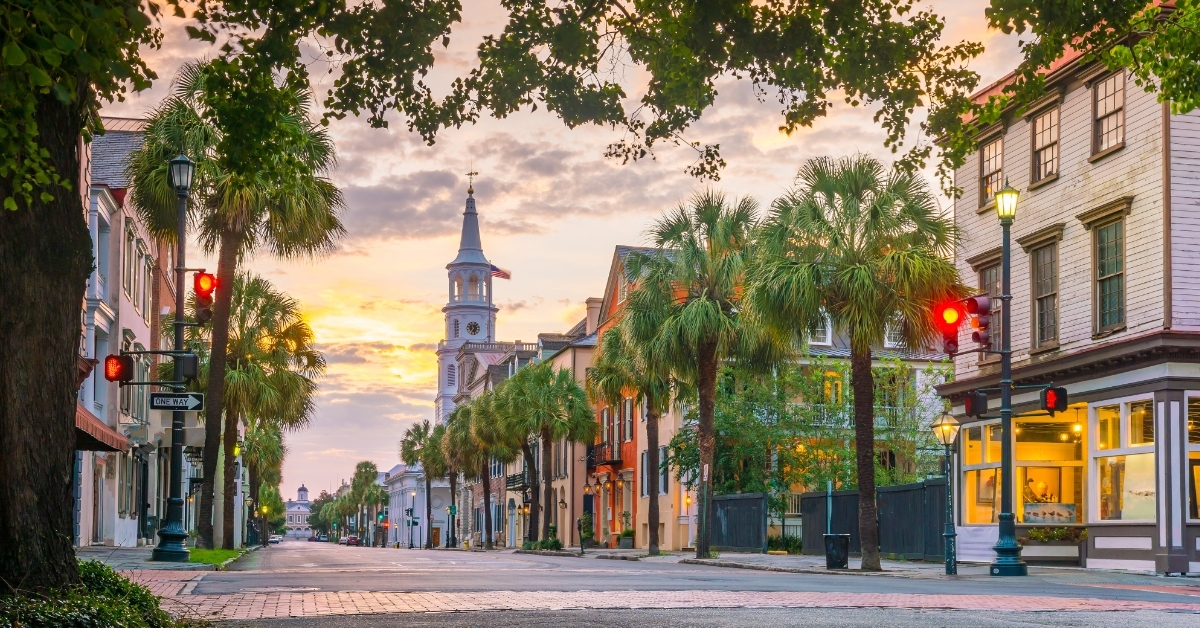Charleston South Carolina empty street