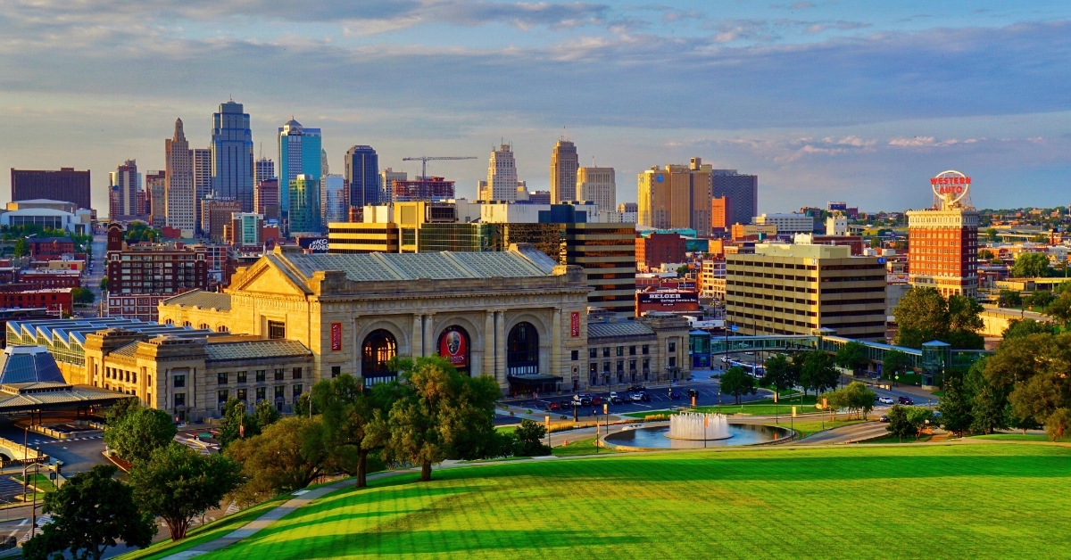 Kansas City Skyline at sunset