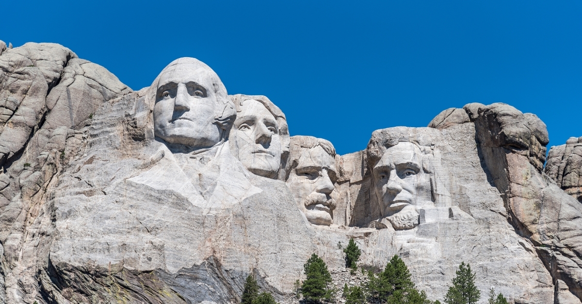 Mount Rushmore Under Blue Sky