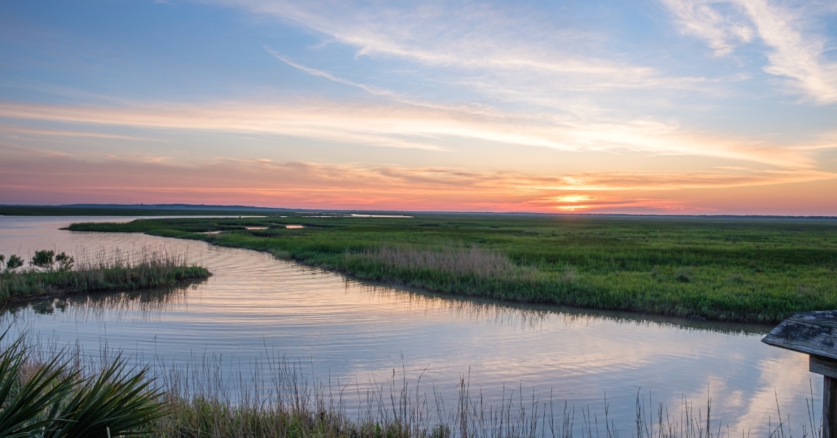Sunrise at Cypremort Point Louisiana
