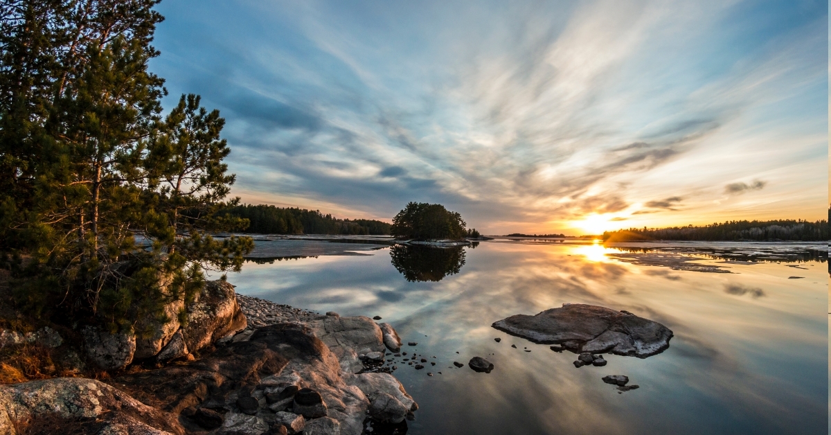 Sunset in Voyageurs National Park Minnesota