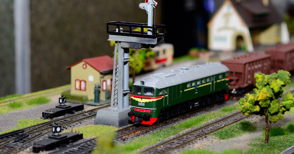 train model on the railway
