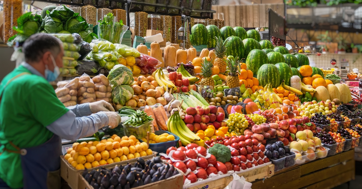 assortment of fresh organic vegetables