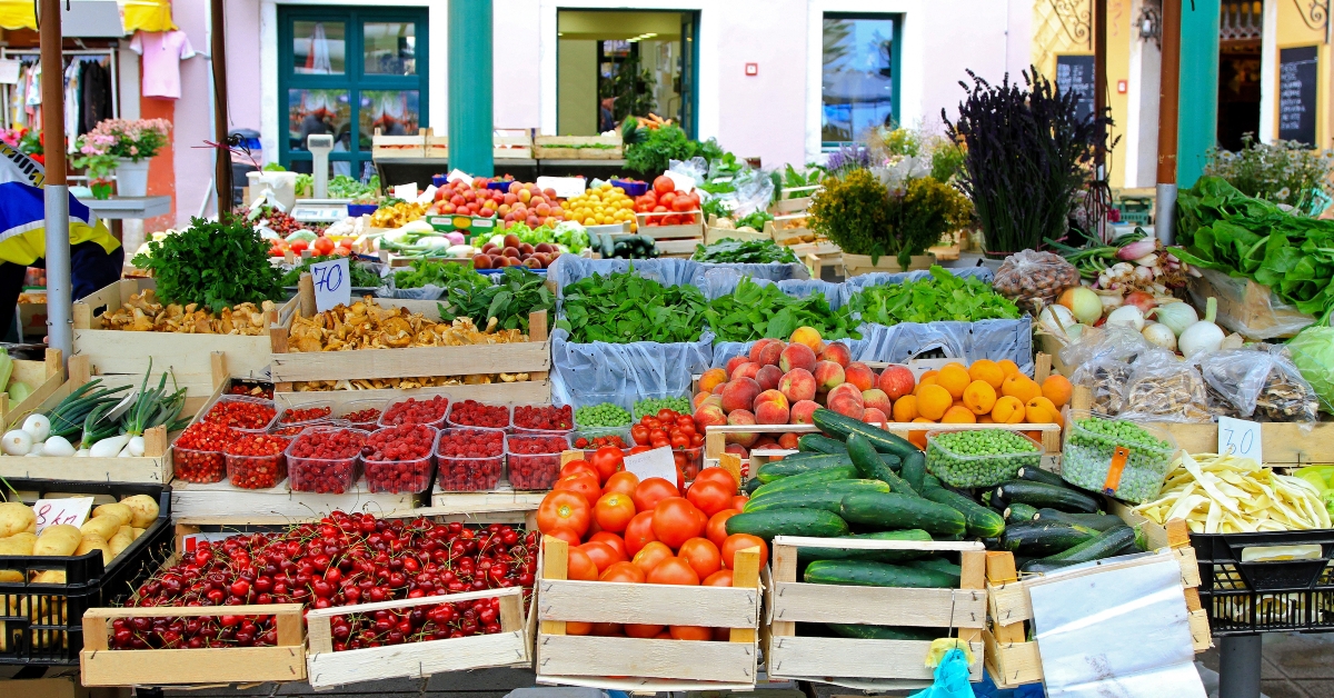 farmer market display