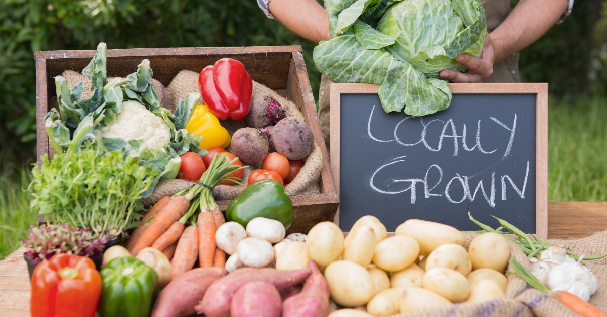 farmer selling organic veg