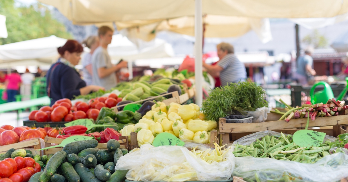 farmers market stall