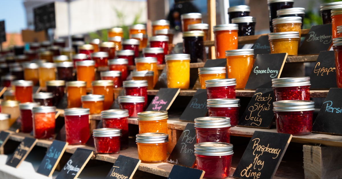 jams at farmers market