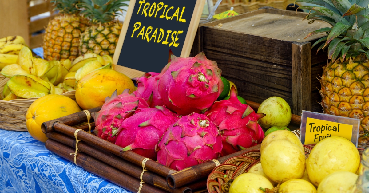 tropical fruit display