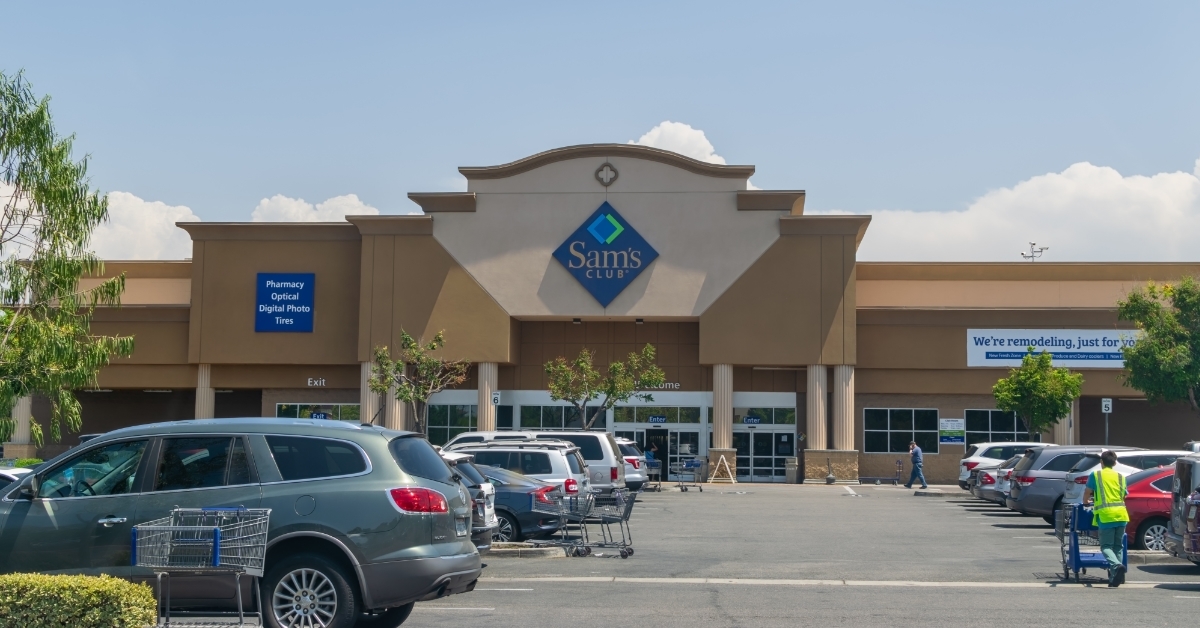 Sam's Club entrance with pharmacy
