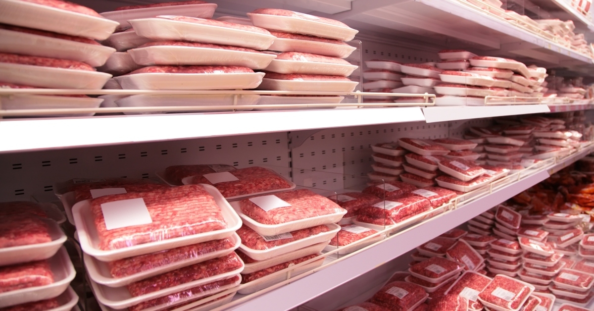 shelfs in store with mincemeat