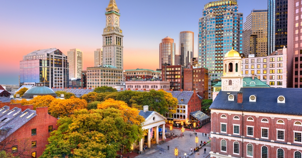 boston massachusetts downtown skyline