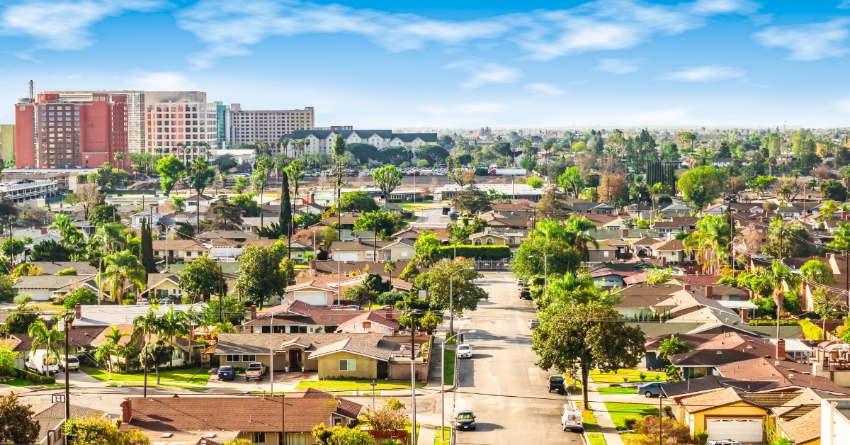 neighborhood in Anaheim Orange County California