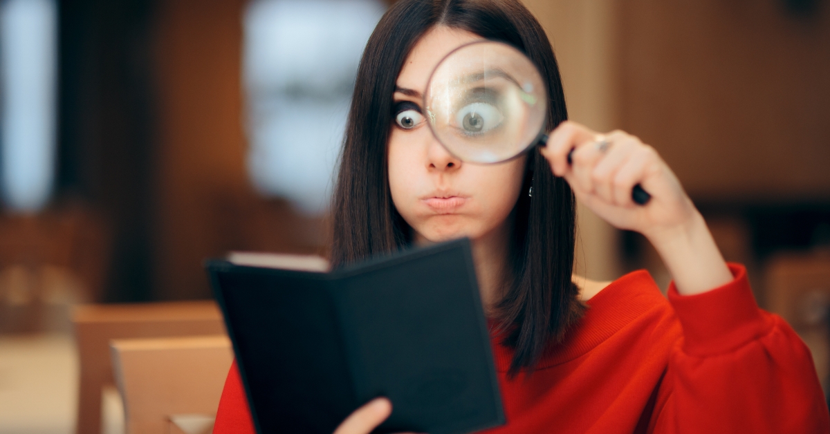 woman checking restaurant bill