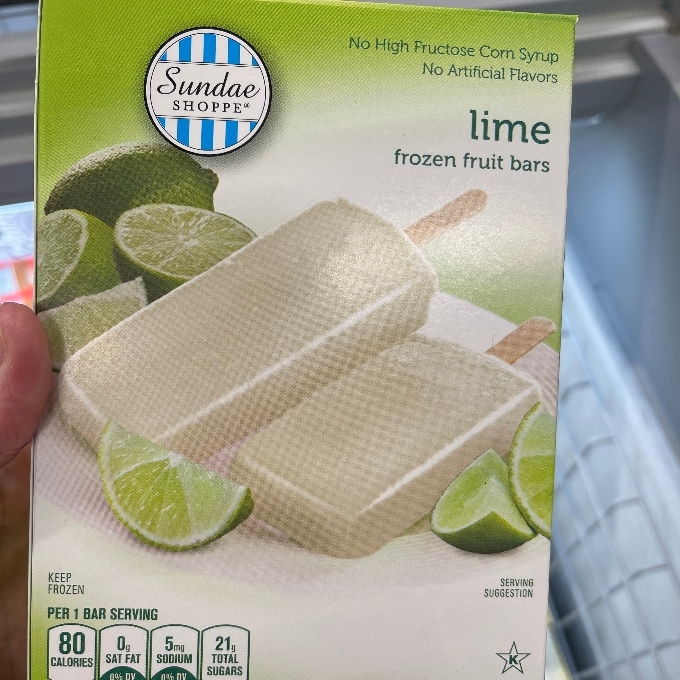 lime frozen fruit bars