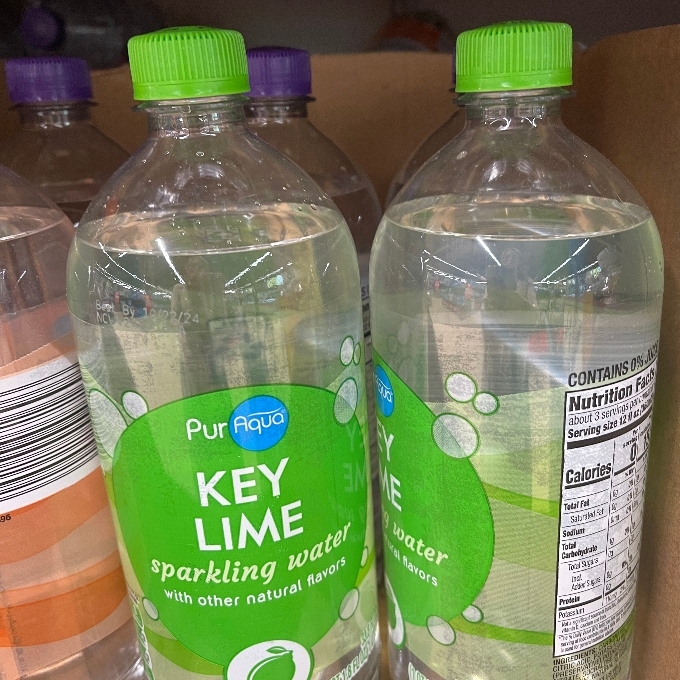 lime sparkling water
