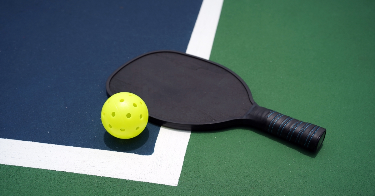 pickle ball paddle with ball