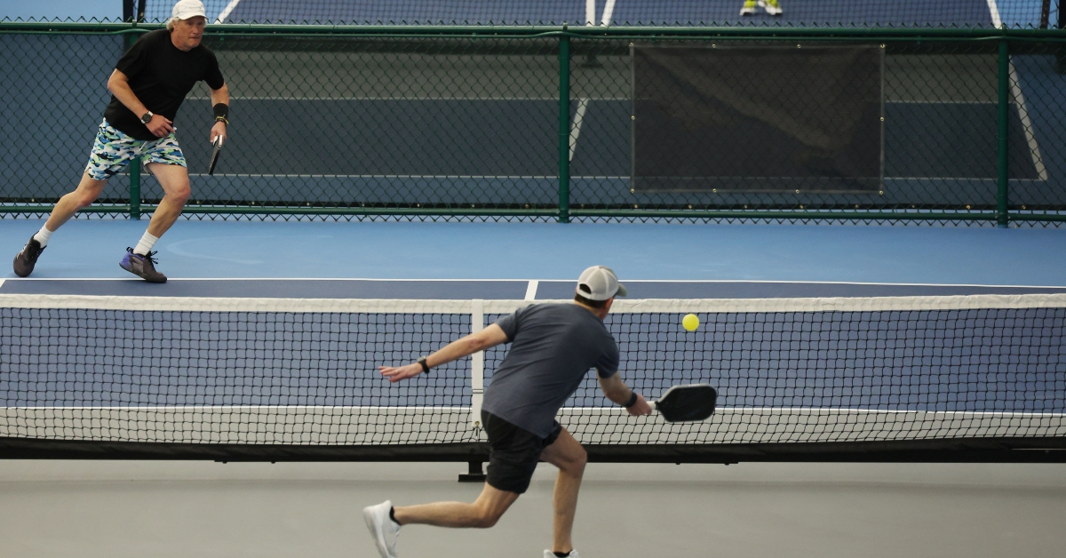 pickleball singles match