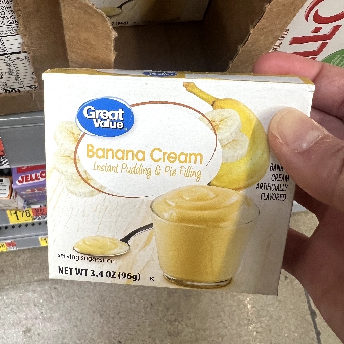Great Value banana cream Pudding Mix