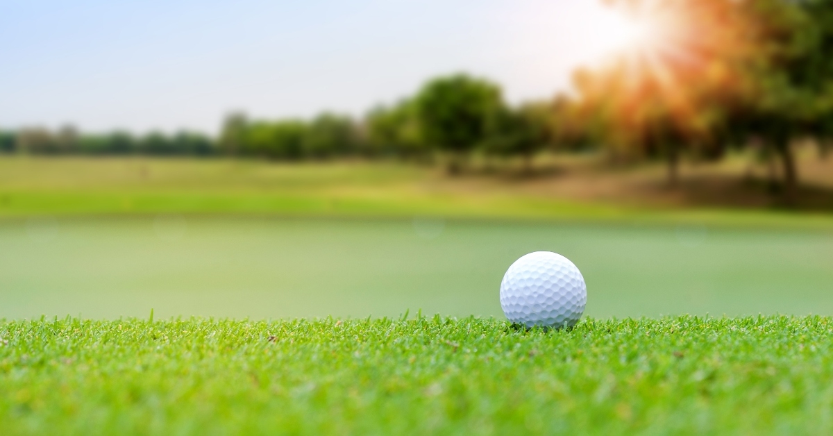 golf ball on green grass