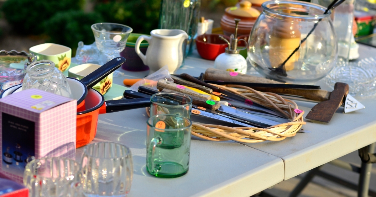things for sale at garage sale
