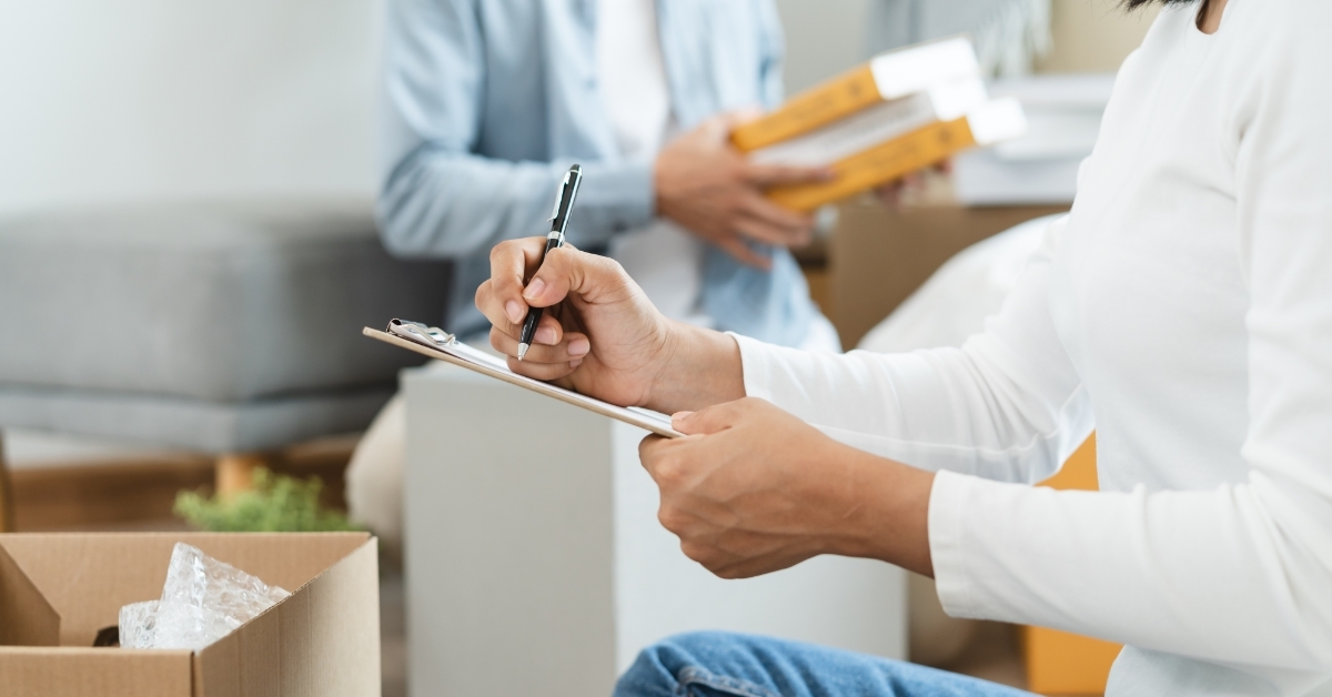 woman checking list before travel