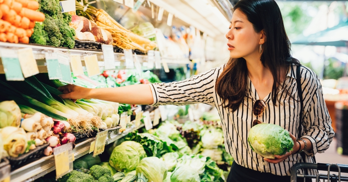 female grocery shopping
