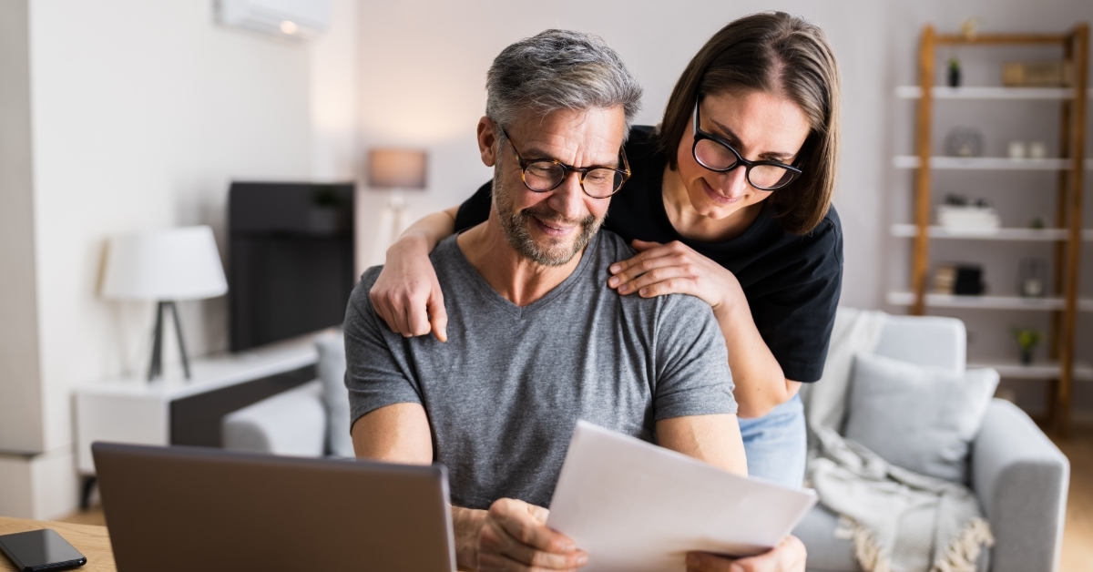 Couple Doing Taxes together 