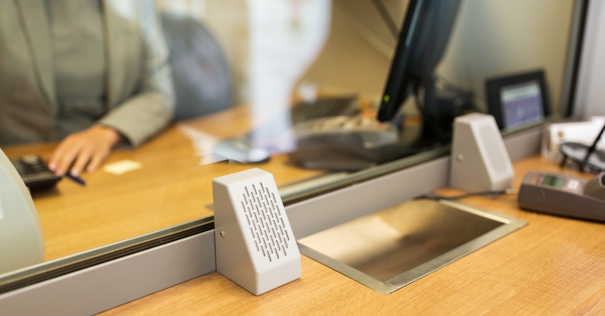 clerk at bank office