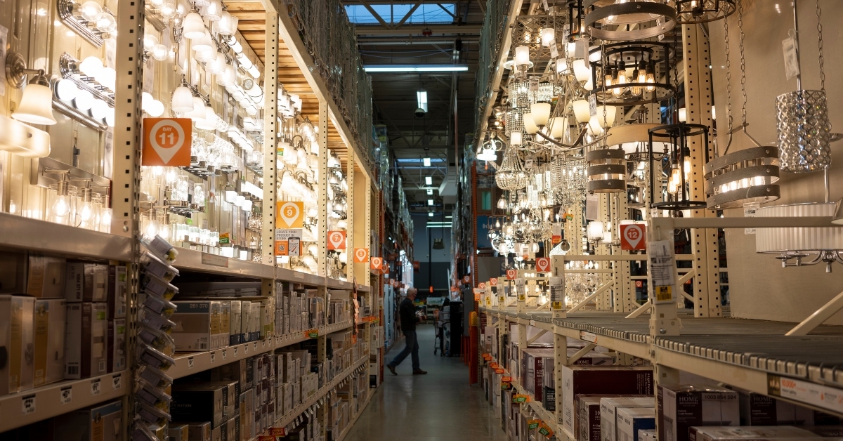 lighting department aisle