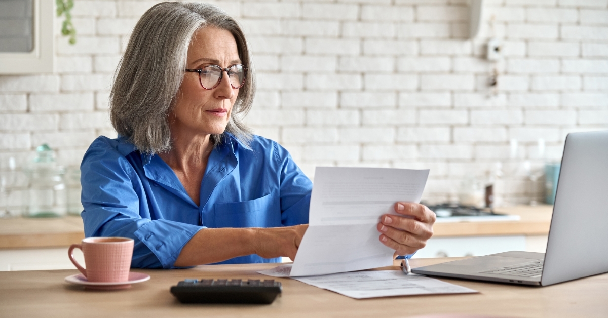 senior business woman working from home