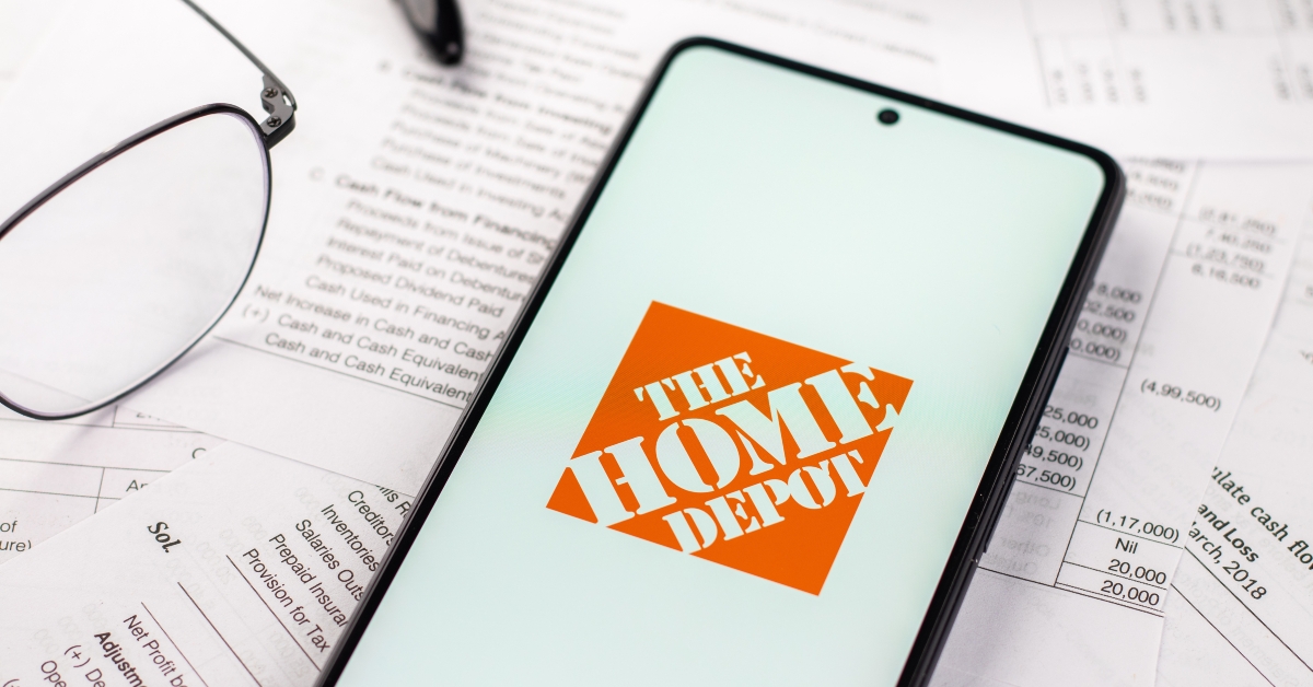 home depot on phone screen