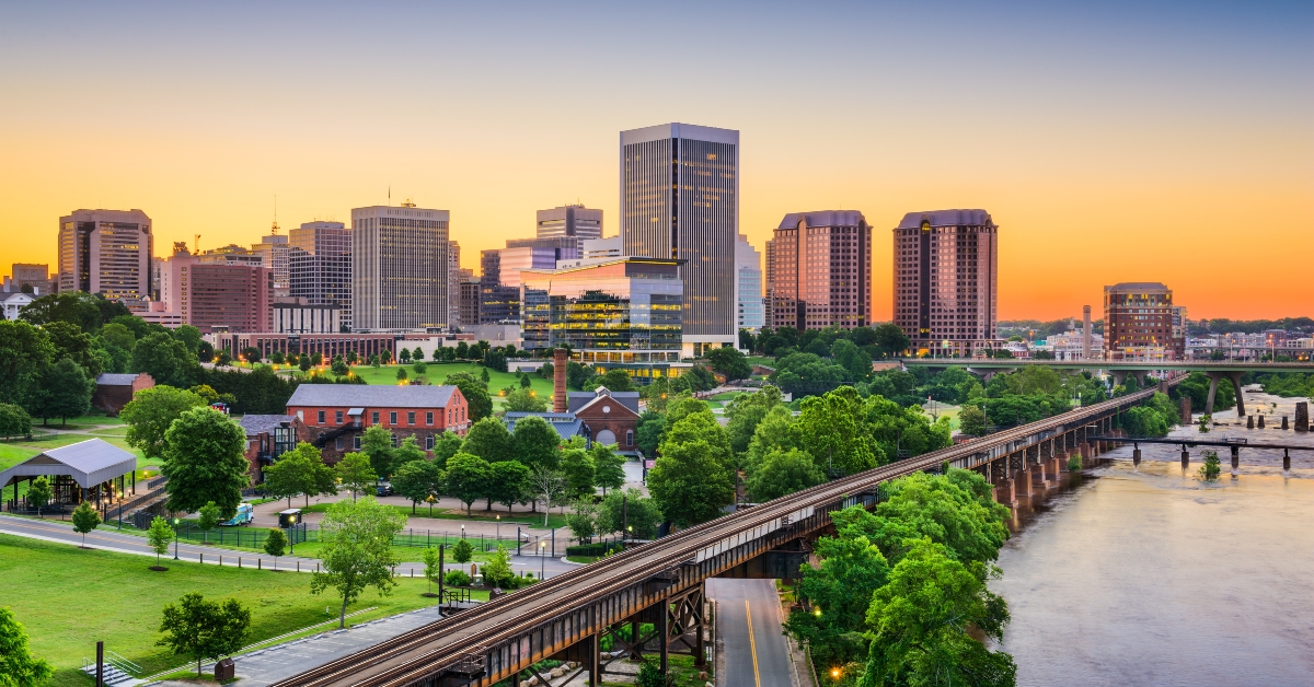 richmond virginia usa skyline