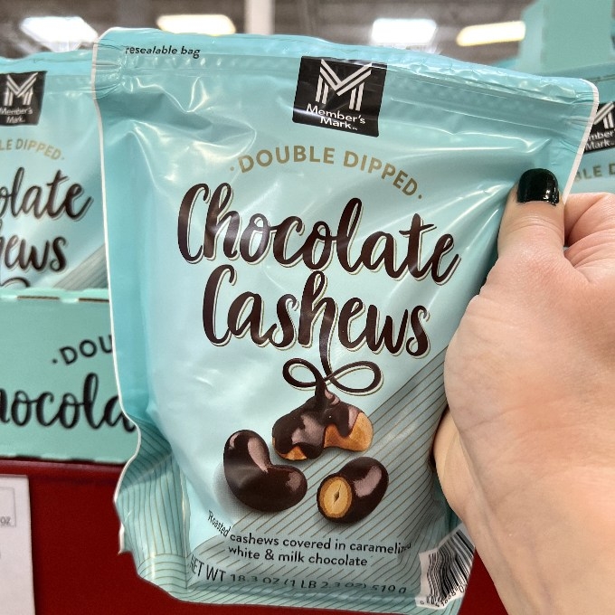 double-dipped chocolate cashews