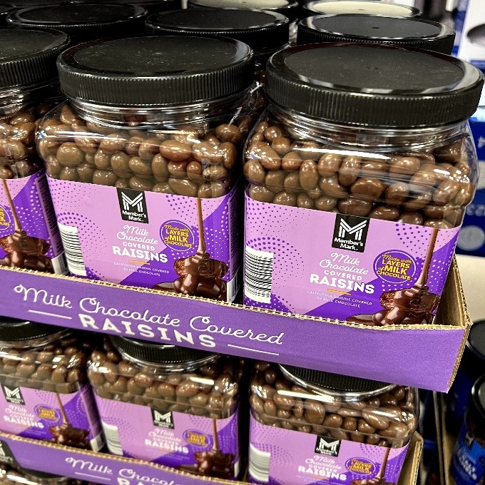 milk chocolate covered raisins