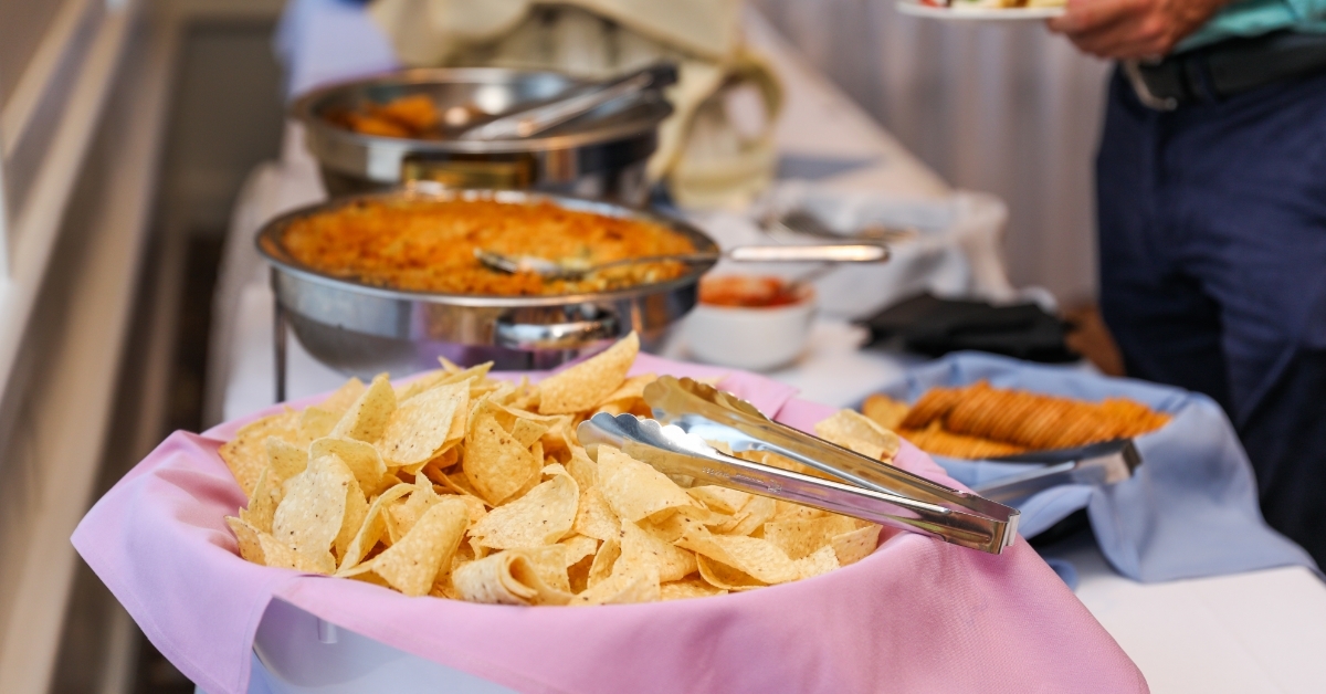 Potluck party with delightful meat spread