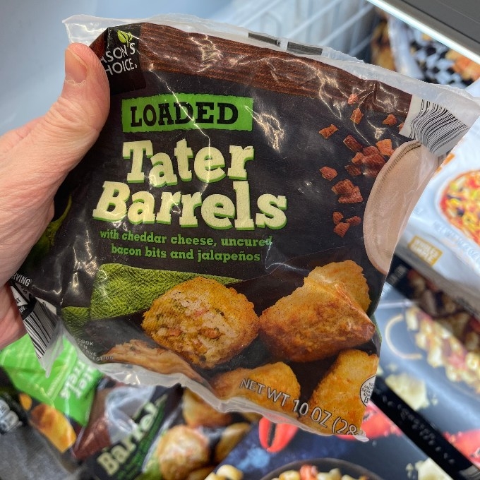 Season’s Choice Loaded Tater Barrels freezer