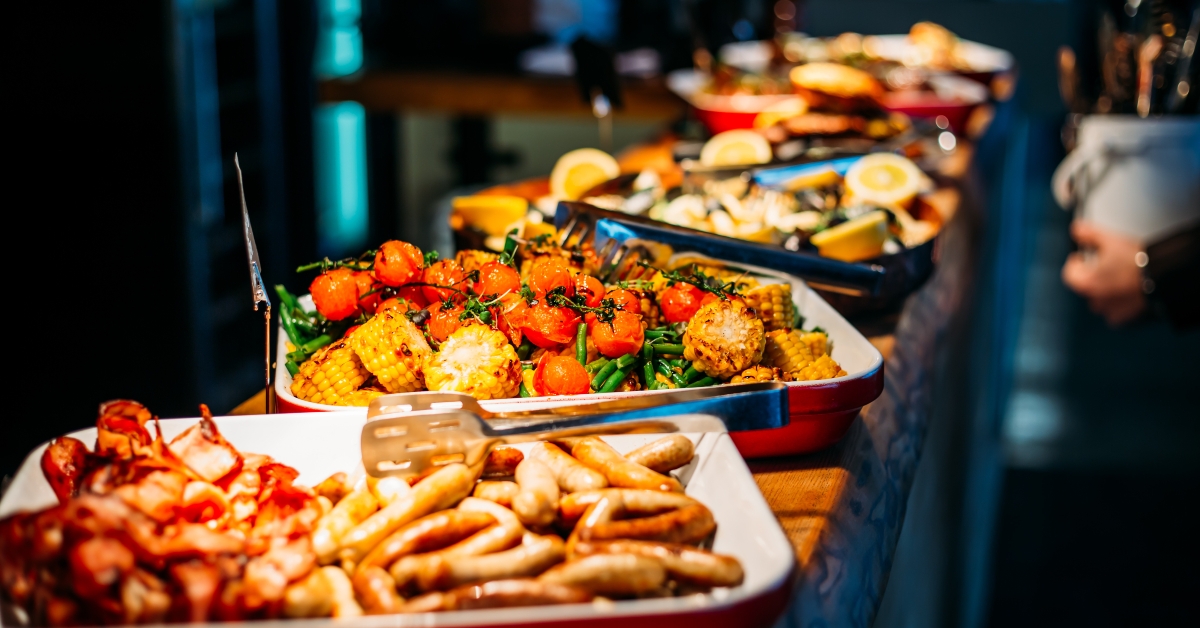 breakfast time in luxury hotel
