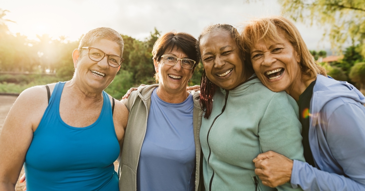 multiracial female friends