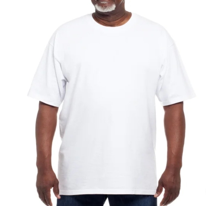 men's crew neck tee white