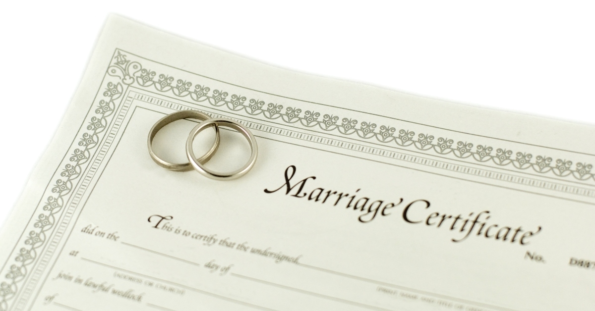 marriage certificate