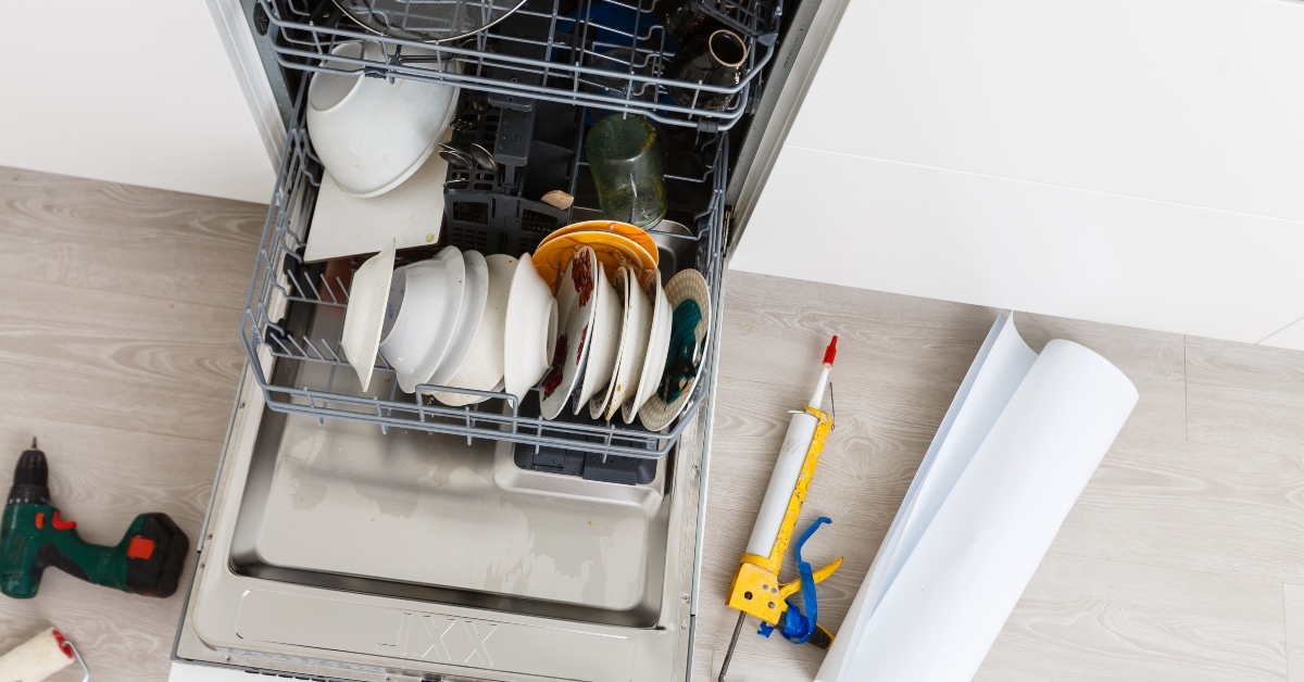 repairing home dishwasher