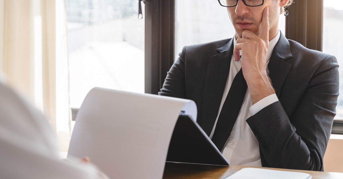 interviewer asking questions