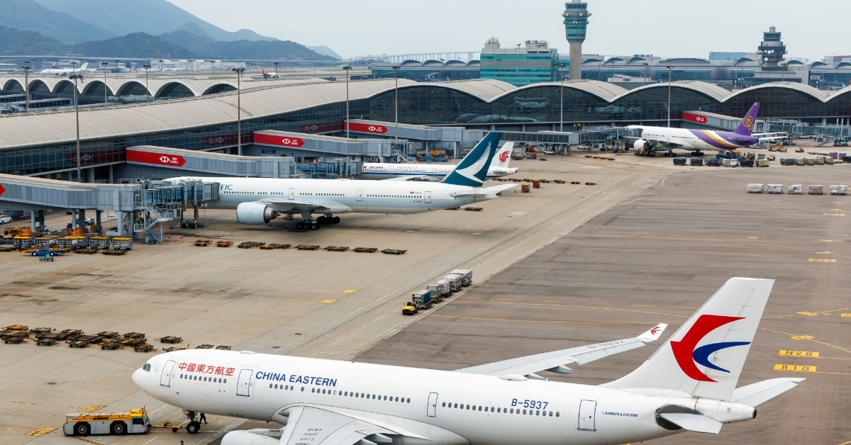 China Eastern Airbus Chek Lap Kok Airport