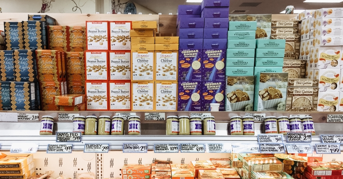 Frozen foods biscuits inside Trader Joe's