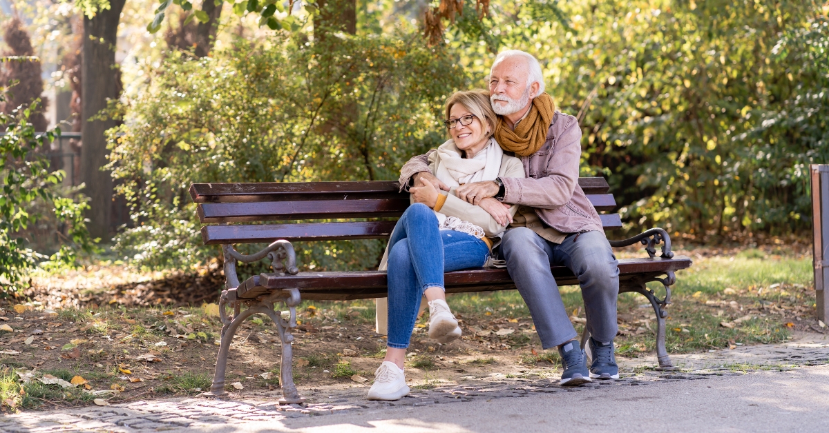 couple in the public park