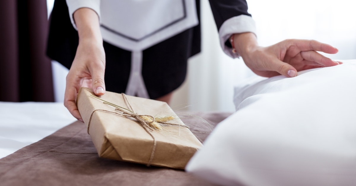 gift box under the pillow